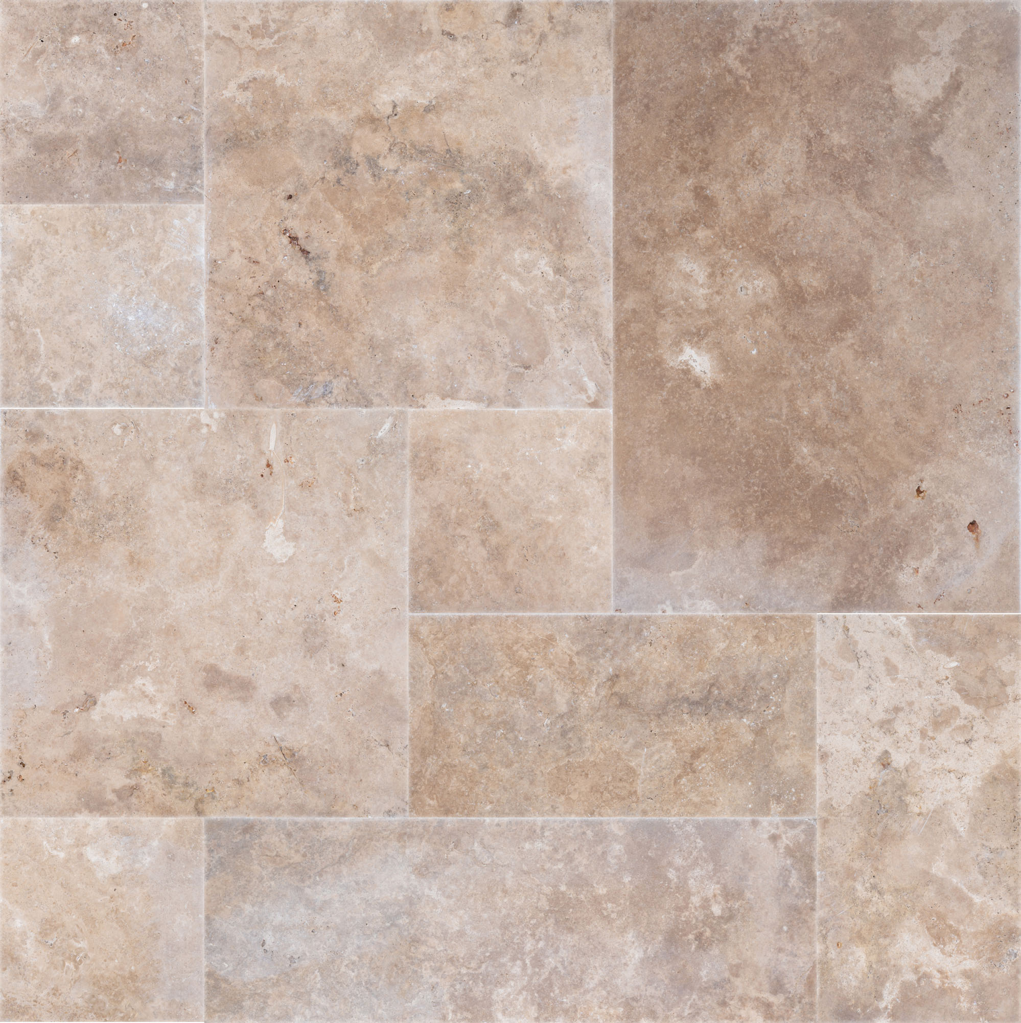 Walnut Travertine French Pattern 3CM Paver - Premium | STONELUX