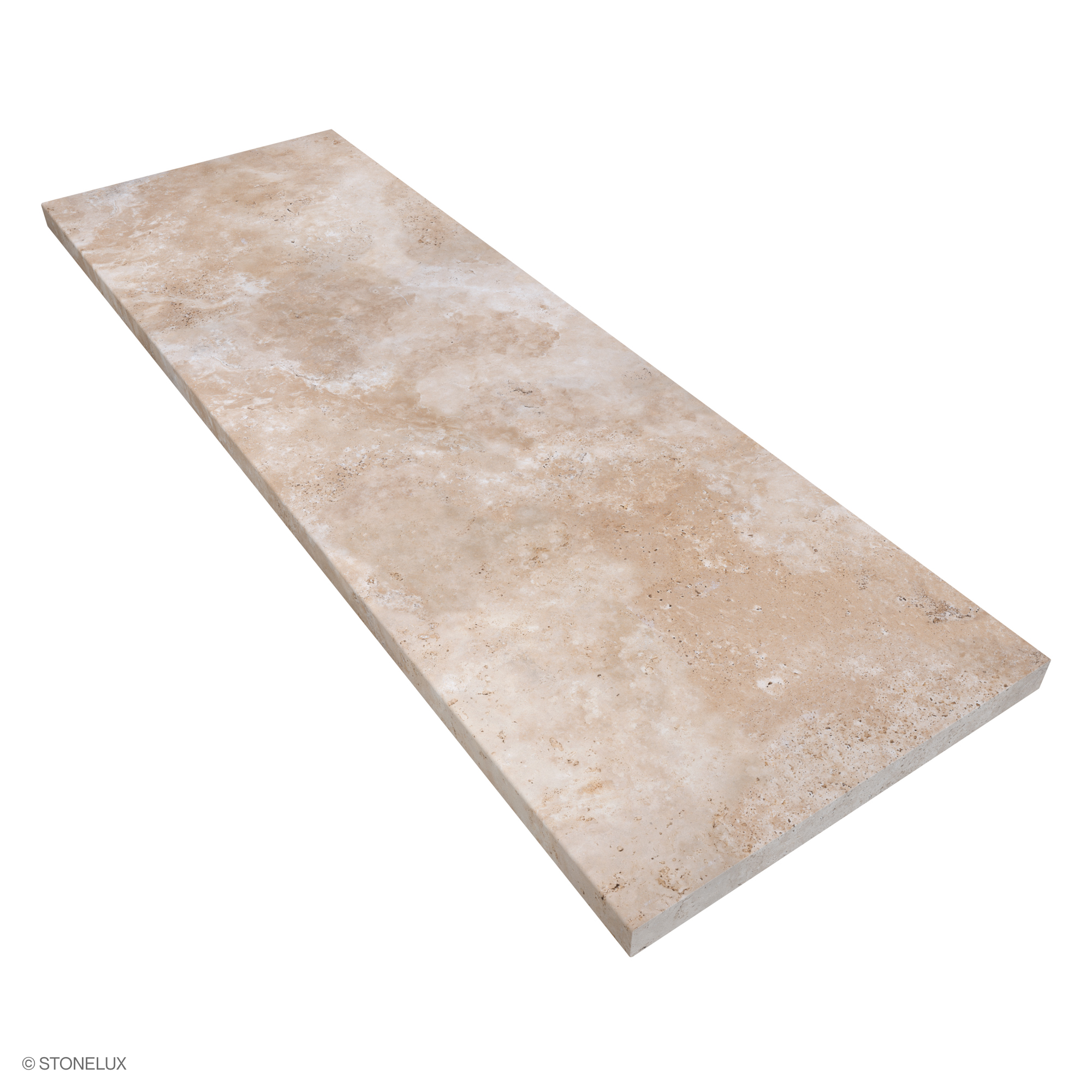 Afyon White Marble 24x72x2 2IN Eased Edge Tread | STONELUX